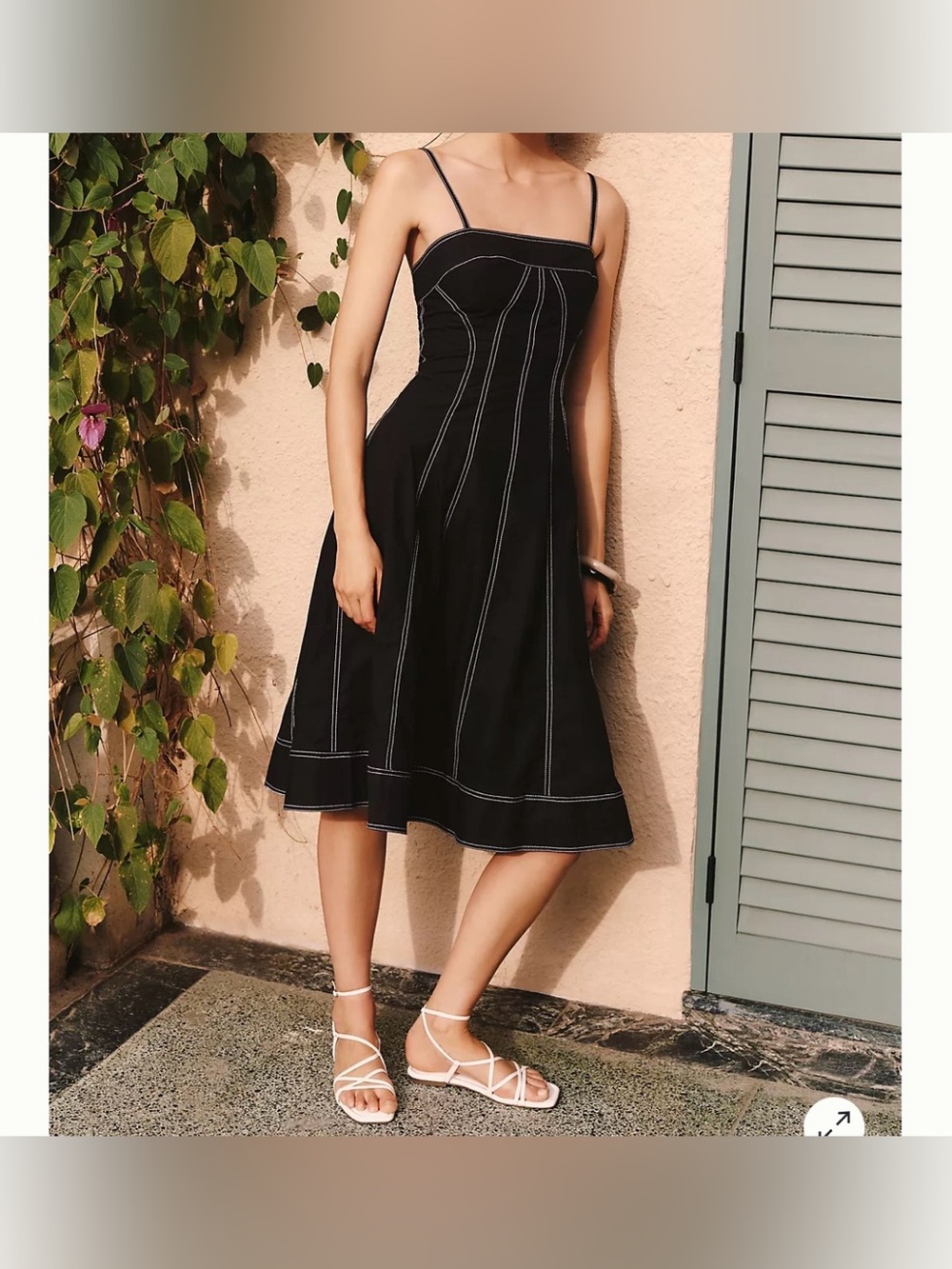 Anthropologie Pilcro Marin Poplin Cotton Midi Dress NWT New